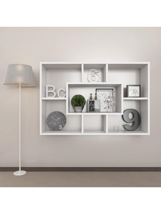 Cube cabinet PIENZA white (Split A rack, color white / white)