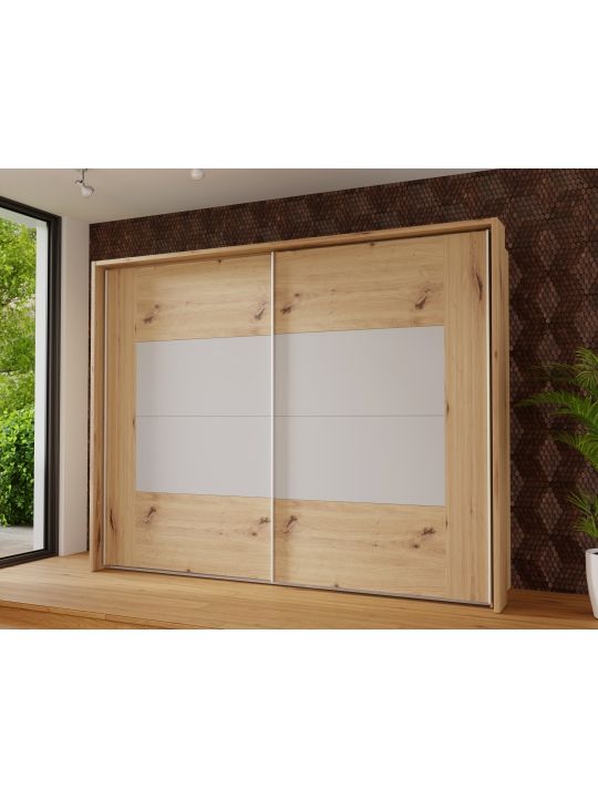 Wardrobe KASURA oak+grey KSRS12411-M815
