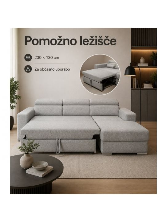 Sedežna garnitura CALGARY REC 120 L zelena