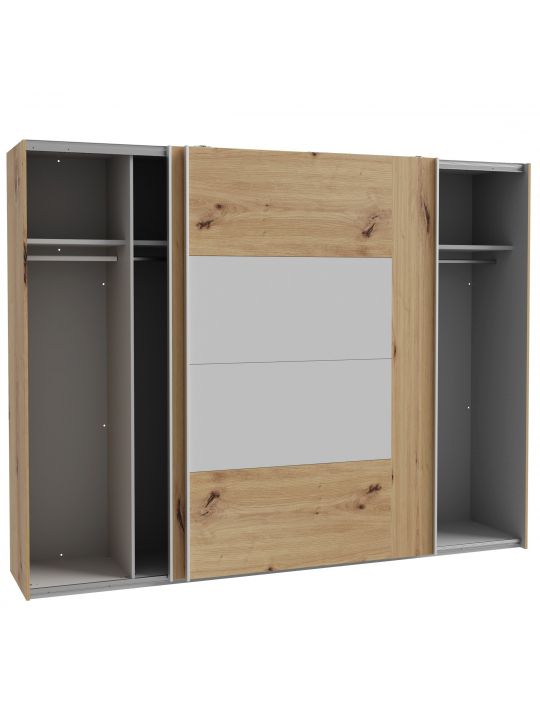 Wardrobe KASURA oak+grey KSRS12411-M815