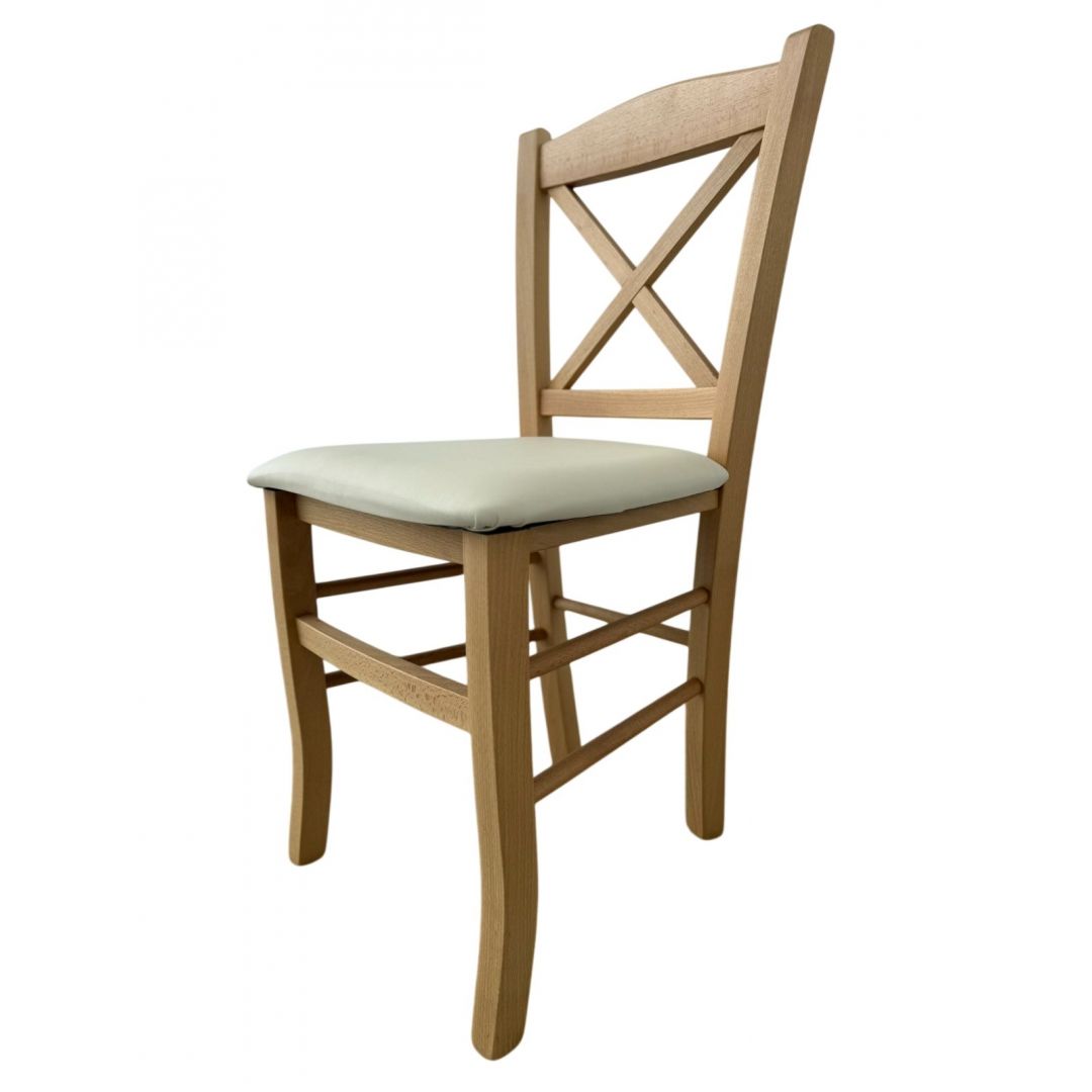 Chair LIANA oak-brown PU beige