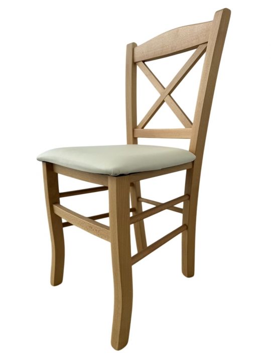 Chair LIANA oak-brown PU beige