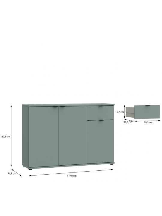 Chest GANYMEDE sage GNMK231L-U59