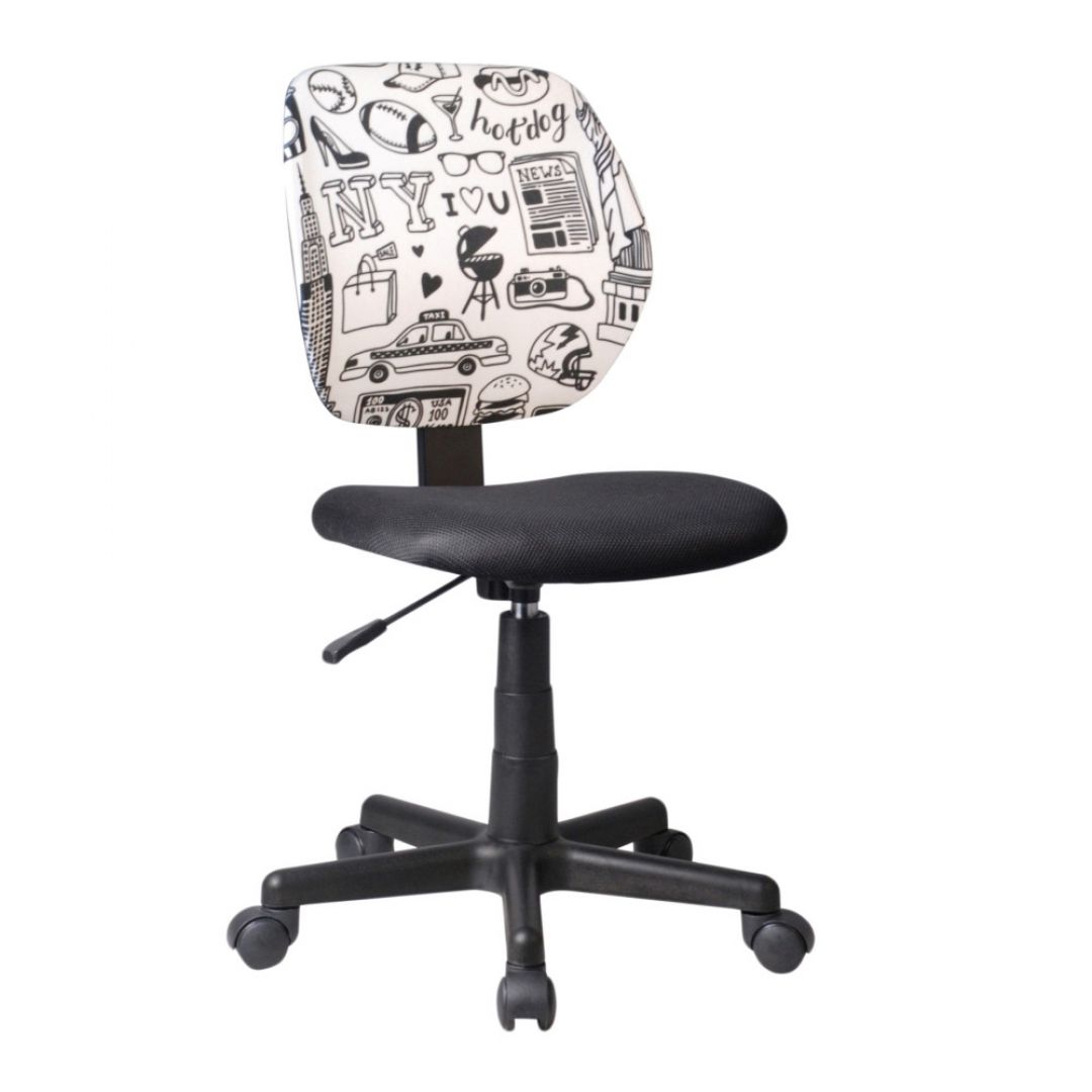 Office chair ARIEL black+white