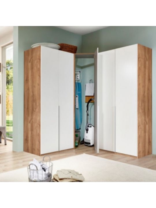 Wardrobe NEW YORK A corner P27603 oak + white