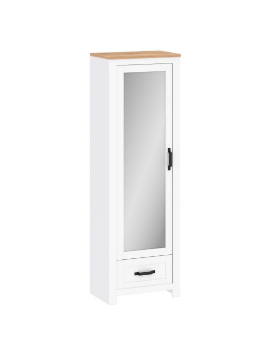 Wardrobe TEOLO 4 white + oak (Lanzette P, color nimfea alba / oak craft gold)