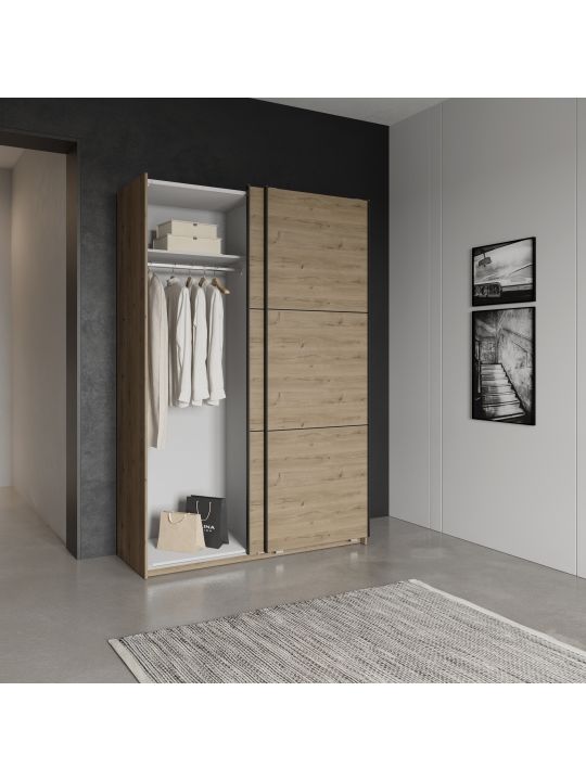 Wardrobe ALAHAMBRA 411941 oak + black (411941)