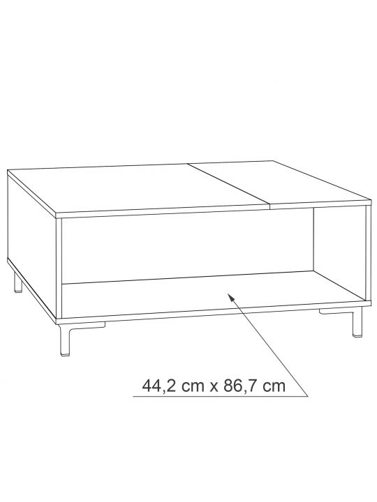 Coffee table GALACTIQUE sonoma+cement CNF2T501-C848