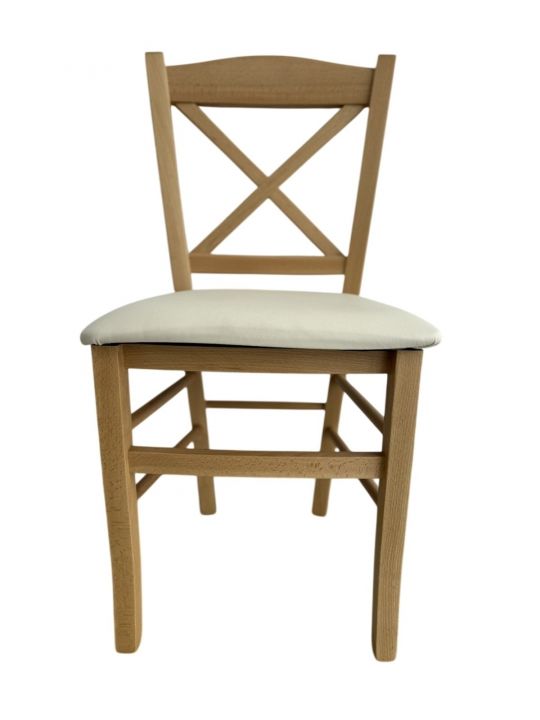 Chair LIANA oak-brown PU beige