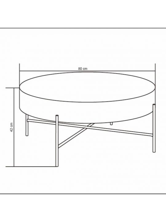 Coffee table KAMIK brown MDF Coffee table KAMIK brown MDF