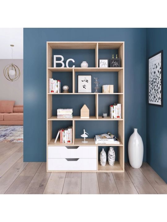 Cube cabinet BIERA sonoma + white (Roberto rack, color oak sonoma / white) Cube cabinet BIERA sonoma + white (Roberto rack, color oak sonoma / white)