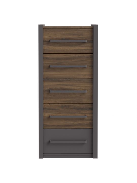 Chest PEMBURY dark oak+grey DLCK217-M777