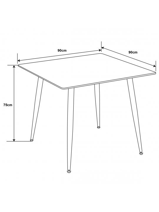 Table ADRIA 90x90x75 cm HG marble white Table ADRIA 90x90x75 cm HG marble white