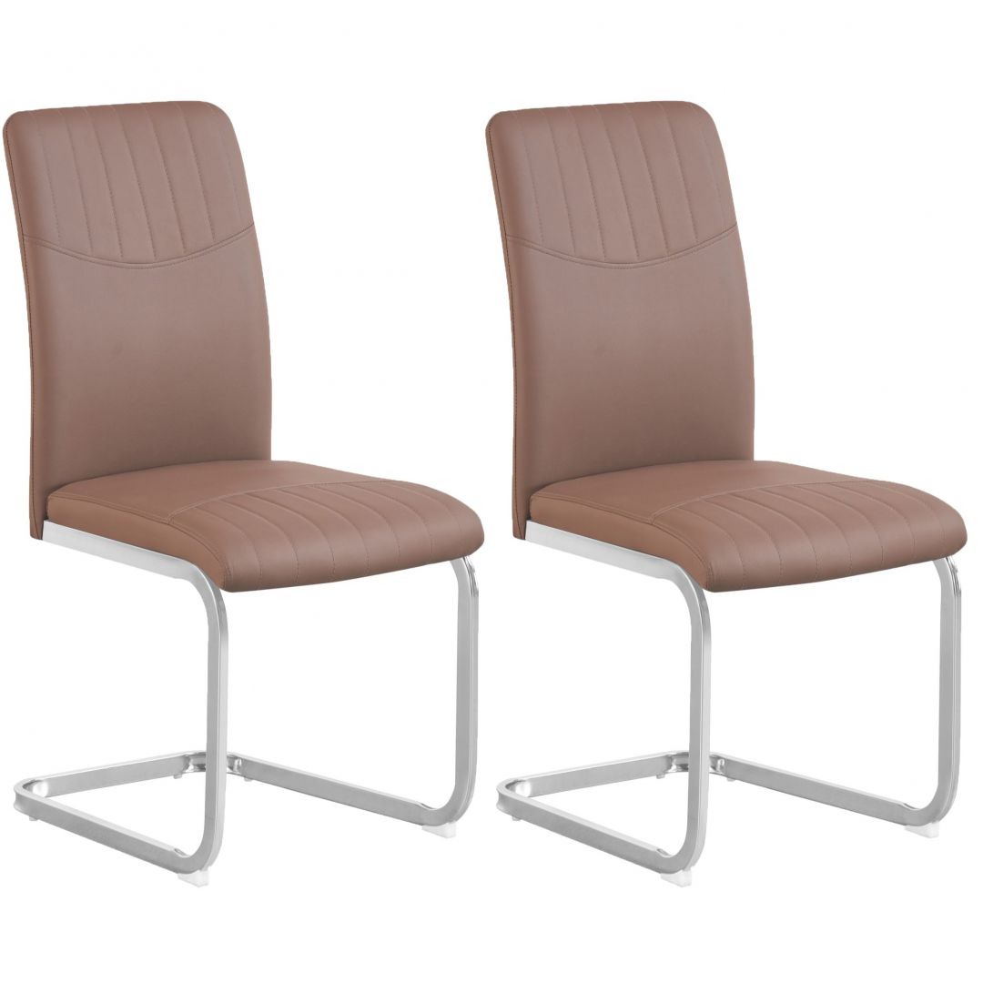 Stol DONIER PU rjava