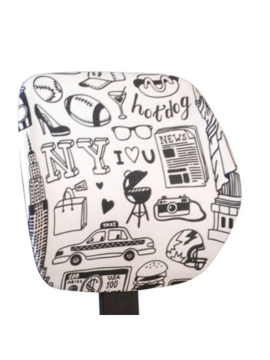 Office chair ARIEL black+white