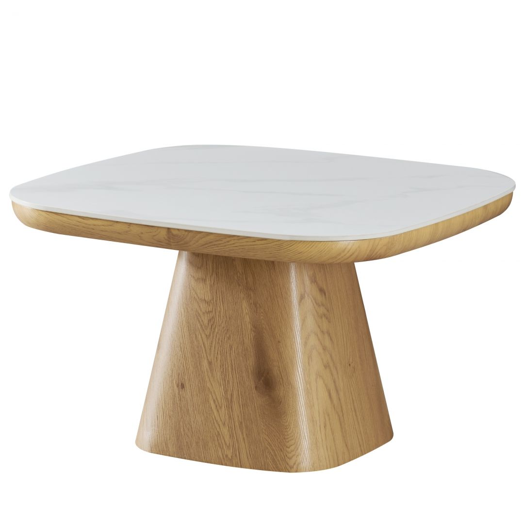 Table BODEN 80x80cm white + brown