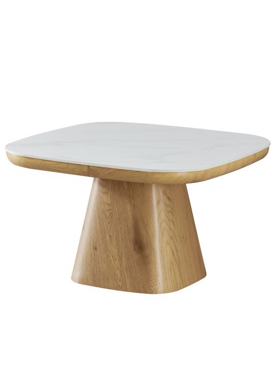Table BODEN 80x80cm white + brown