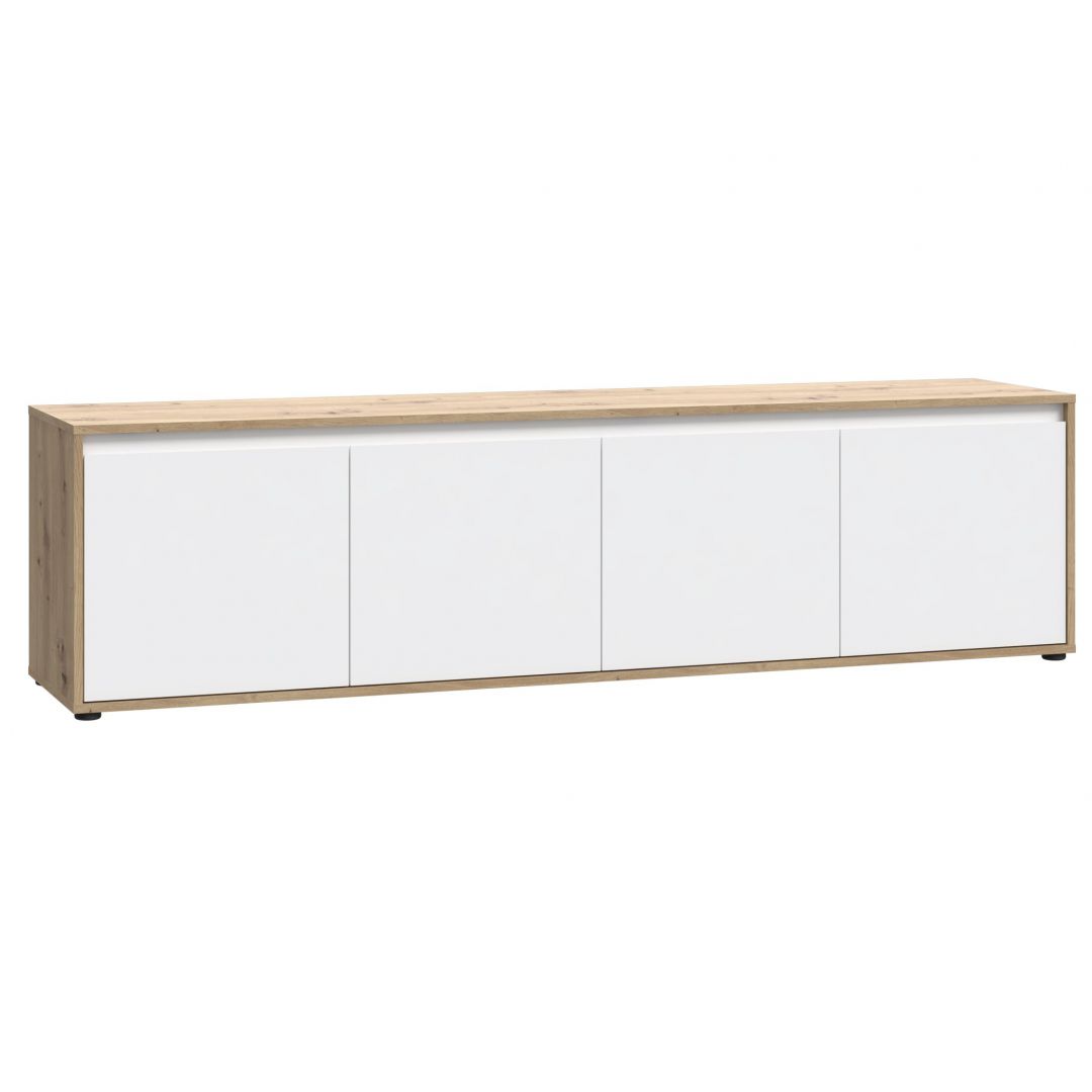 TV chest SKELPE SXPT142-M961 white+oak
