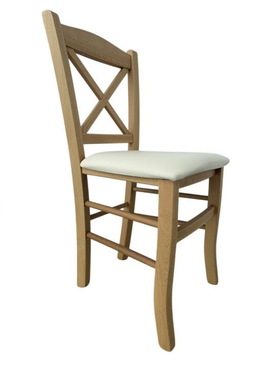 Chair LIANA oak-brown PU beige