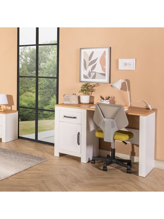 Office desk TEOLO 8 white + oak