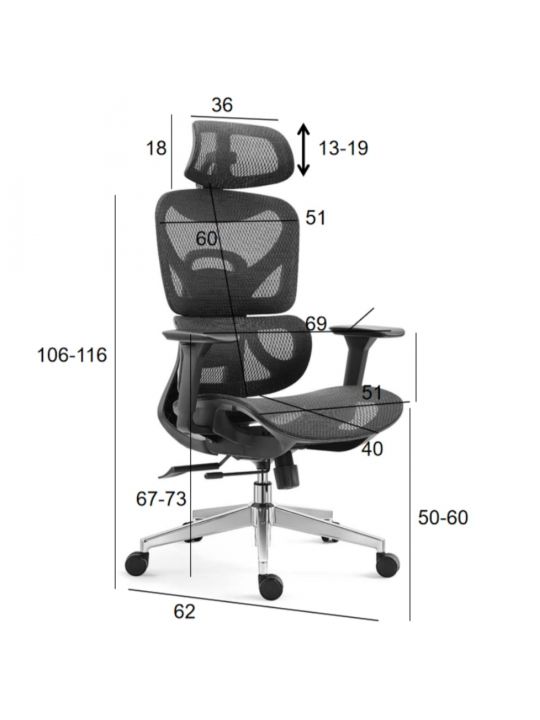 Office chair TANTA black (2320A)