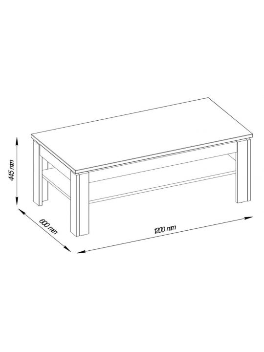 Coffee table MAREDA 5 oak (Toronto T, color oak wotan)