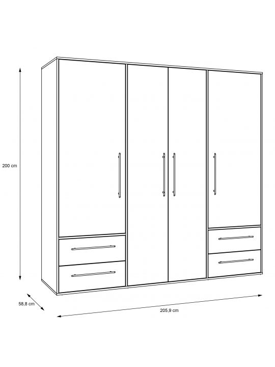 Wardrobe MOKKARIS white MKSS841-120