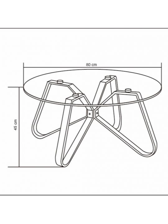 Coffee table SNAPE glass