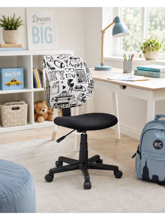 Office chair ARIEL black+white Office chair ARIEL black+white