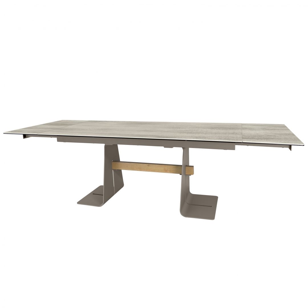 Extendable table NIMIS (180+40+40)x100x76 cm brown