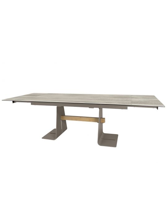Extendable table NIMIS (180+40+40)x100x76 cm brown
