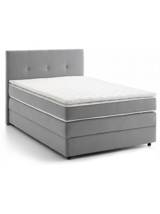 Box spring postelja MERLIN POCKET  (siva - Orion 102, 185x208x121)
