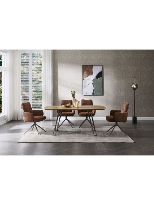 Miza CARACAS 180x90cm hrast MDF