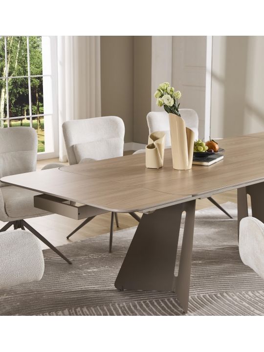 Raztegljiva miza LINIOS 180-260x90x76 cm rjava Raztegljiva miza LINIOS 180-260x90x76 cm rjava