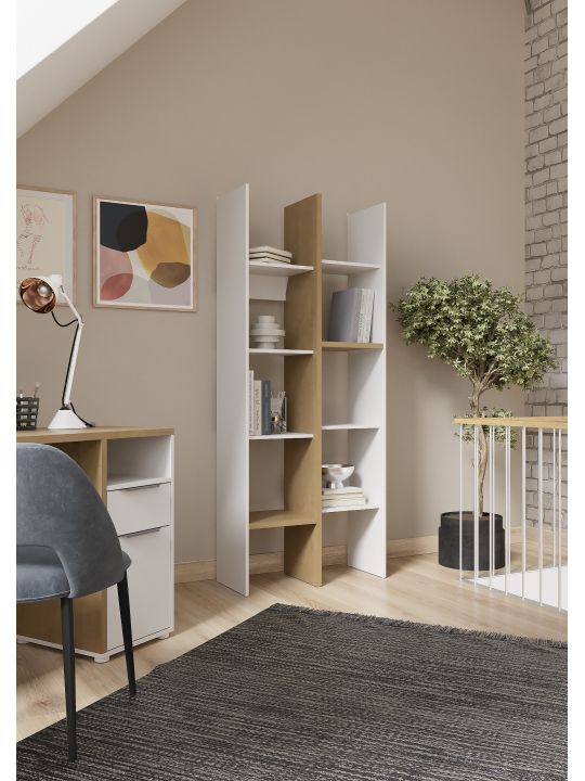 Cube cabinet ACCESS 347765 white + brown (347765) Cube cabinet ACCESS 347765 white + brown (347765)