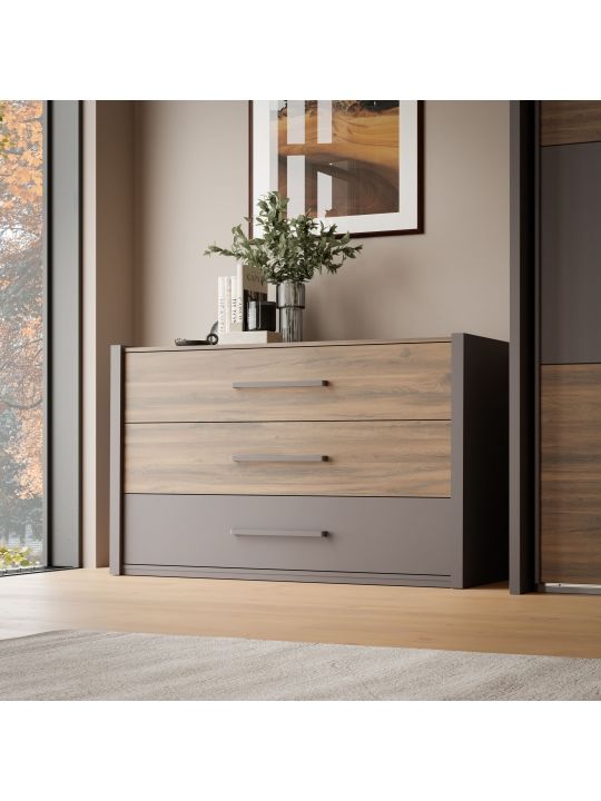 Chest PEMBURY dark oak+grey DLCK215-M777