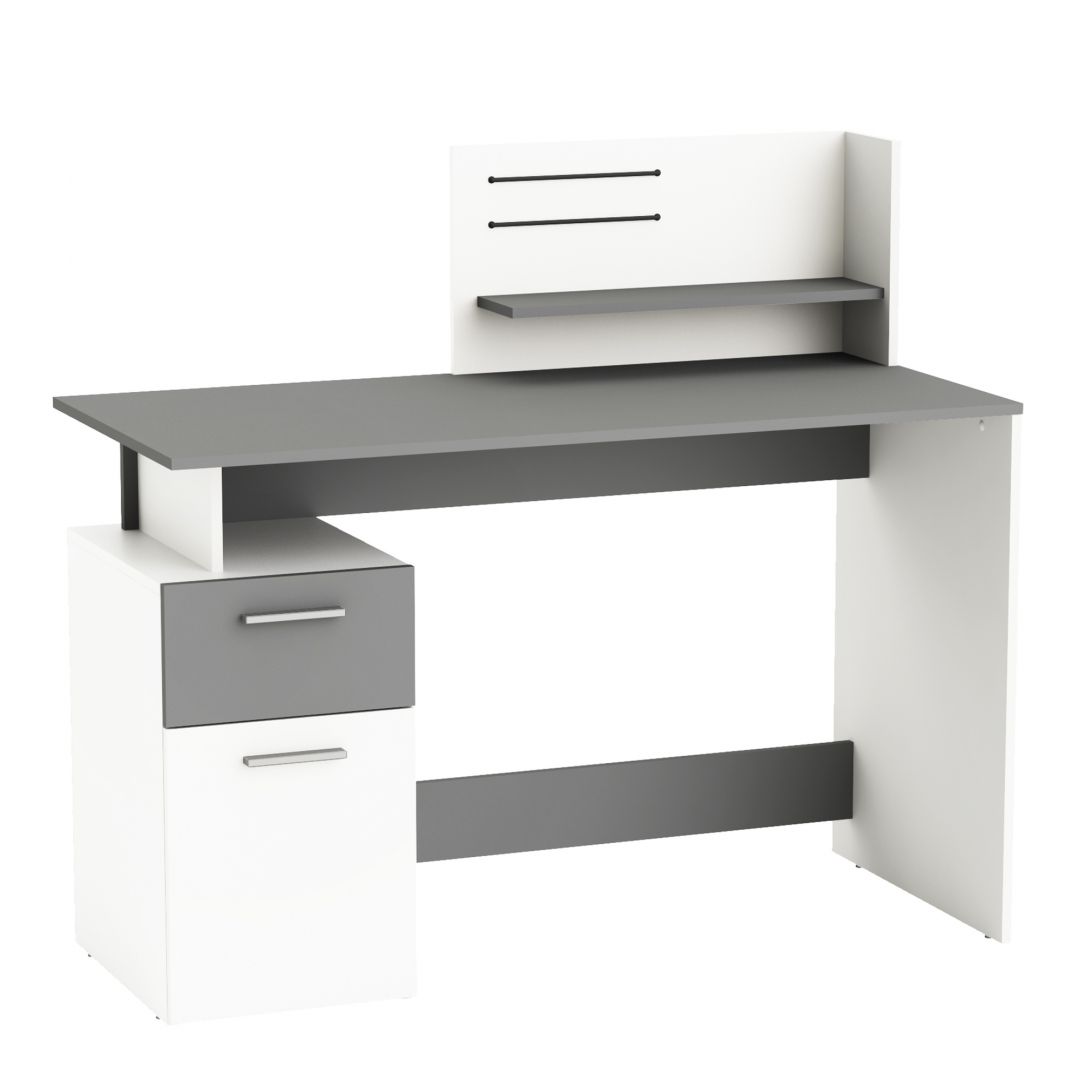 Office table PLATON 182294 white + grey (PLATON 182294)