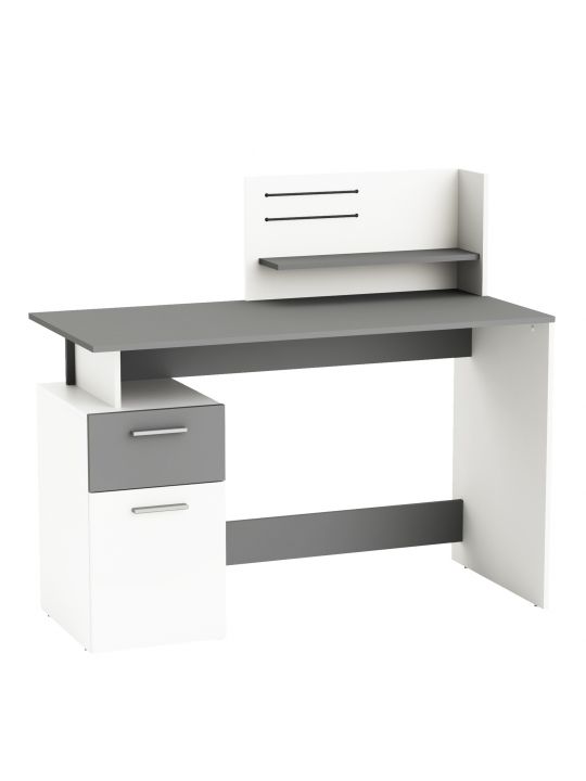 Office table PLATON 182294 white + grey (PLATON 182294)