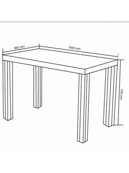 Miza DONI 150x90x75 cm MDF bež HG
