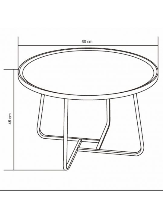 Coffee table GLOMI dark brown MDF
