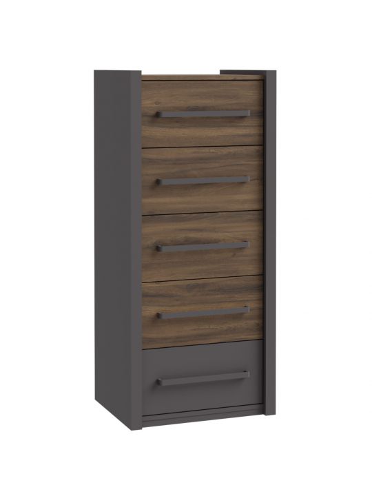 Chest PEMBURY dark oak+grey DLCK217-M777