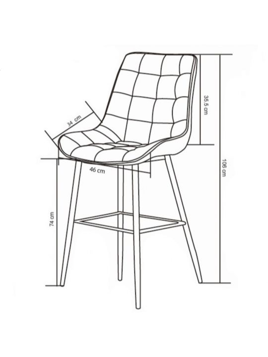 Bar chair MARGARITABAR light grey (LSC992BC - CAIDU 086-27)