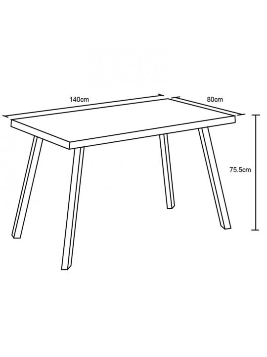 Miza STARS 140x80x75 MDF rjava