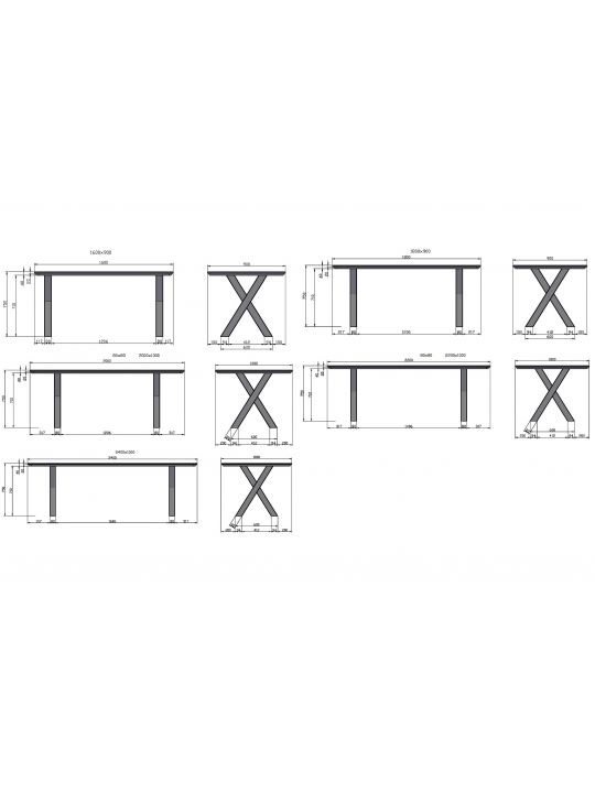 Miza CONNECT - noga X Miza CONNECT - noga X