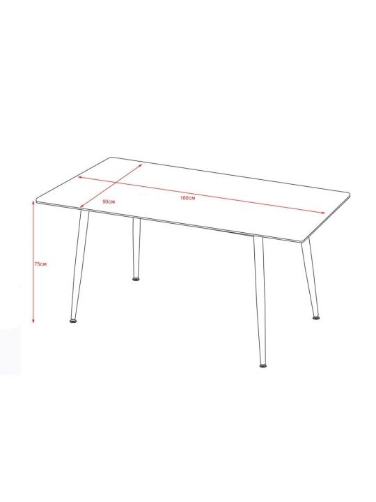 Table ADRIA 160x90x75 cm natur (RION 160x90 - Ceramic, OAK-A wood colour) Table ADRIA 160x90x75 cm natur (RION 160x90 - Ceramic, OAK-A wood colour)