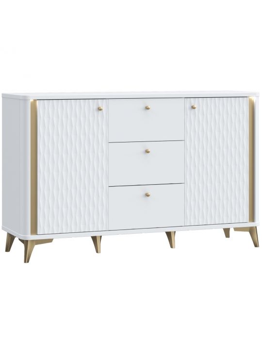 Chest FORREST HILLS white+gold FTHK231B-M841