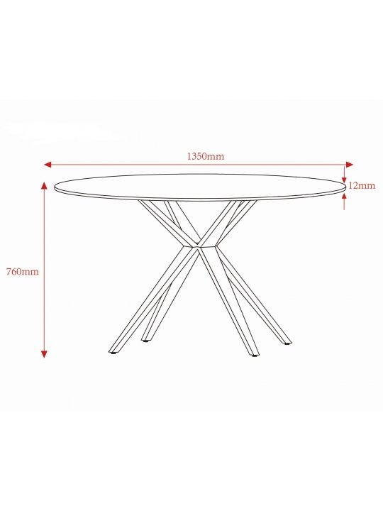 Miza VALERA fi135cm marmor