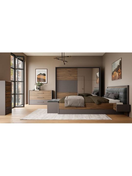 Chest PEMBURY dark oak+grey DLCK217-M777