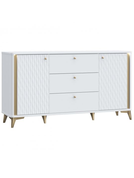Chest FORREST HILLS white+gold FTHK232B-M841