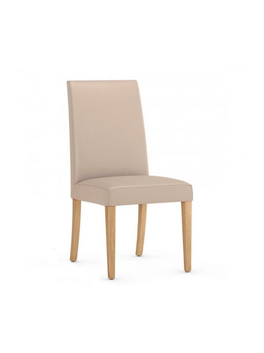 Stol IVONA PU (bež + natur)